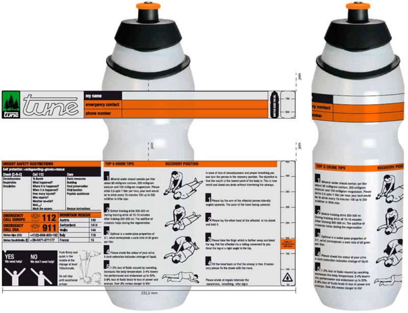 Tune Wasserträger 2.0 Carbonflaschenhalter + Trinkflasche 500ml – Bild 3